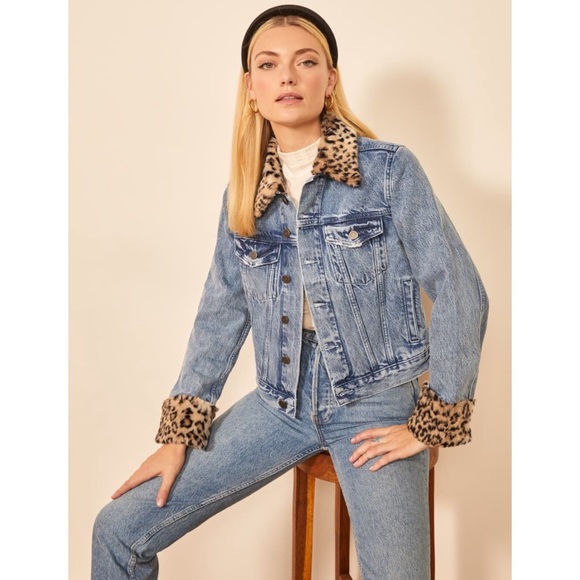 Reformation Vintage Levi Leopard Denim 